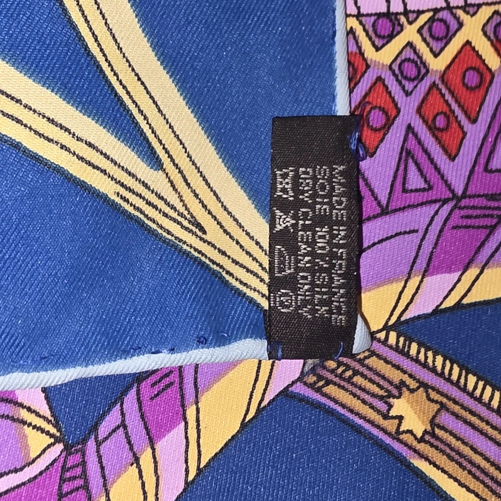 Hermes Purple and Blue Scarf - Picture 3 of 7
